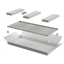 ITK LINEA N Дверь металлическая 800мм шкафа 42U сер. (LN35-42U8X-DM)