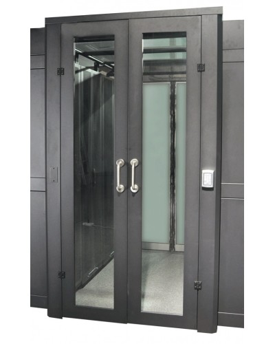 Дверь коридора распашная 1200 мм для шкафов LANMASTER DCS 42U, стекло, без замка LANMASTER LAN-DC-HDRM-42Ux12 в Стерлитамаке Аксессуары для стоек и шкафов Pintop.ru