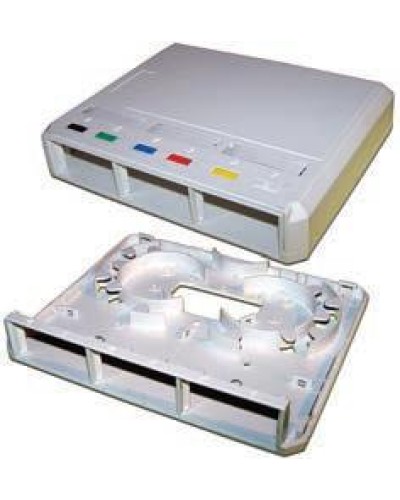 Коробка настенная оптическая на 3 модульные вставки, белая LANMASTER LAN-MB-3FO-WH в Стерлитамаке Распределительные коробки Pintop.ru