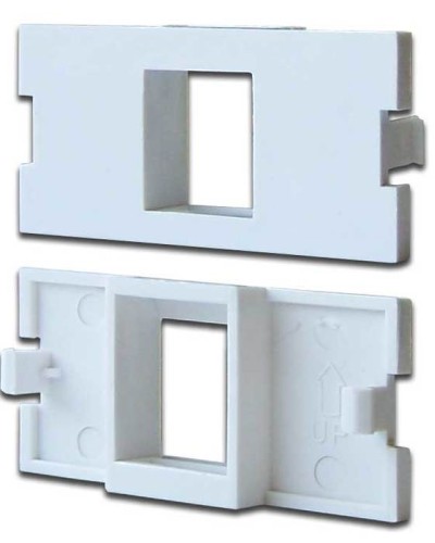 Вставка модульная на 1 кейстоун в розетку LAN-MB, белая LANMASTER LAN-MBP-1OK-WH в Стерлитамаке Коннекторы Pintop.ru