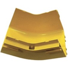 Изгиб 45° оптического лотка внутренний 240 мм, желтый LANMASTER LAN-OT240-IC45