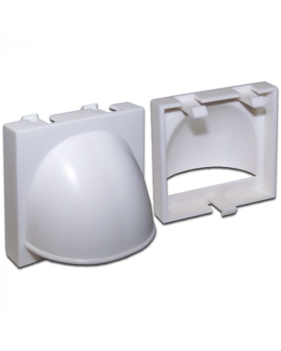 Кабельный ввод открытый, 45х45, белый LANMASTER (LAN-SIP-23CO-WH) в Стерлитамаке Аксессуары для кабель-канала Pintop.ru