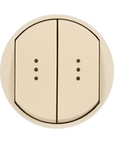 Лицевая панель для выключателя двойного с индикацией слоновая кость Celiane Legrand 066211 в Стерлитамаке Аксессуары для кабель-канала Pintop.ru