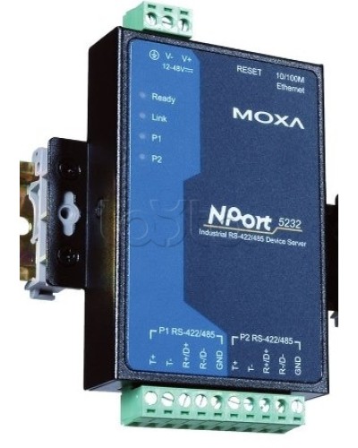 Сервер 2-портовый RS-422/485 в Ethernet Moxa NPort 5232-T в Стерлитамаке Дополнительное оборудование для ОПС Pintop.ru
