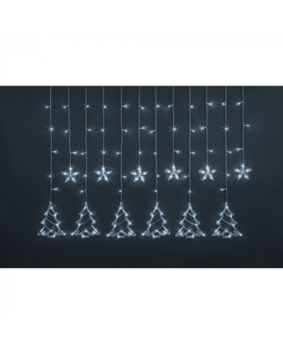 Гирлянда Navigator 95 124 NGF-D033-02 (бахрома звезды и елочки CW 2.5*1м IP20) в Стерлитамаке Источники света(Лампы) Pintop.ru