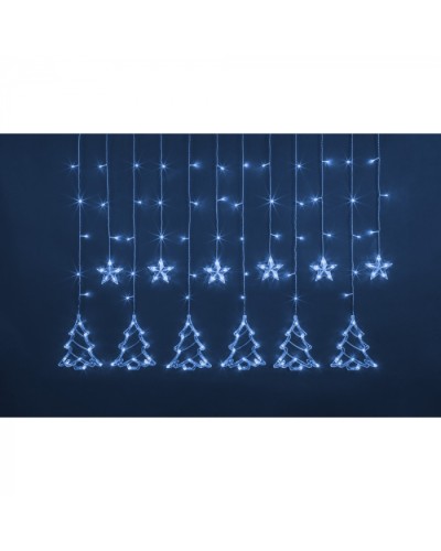 Гирлянда Navigator 95 125 NGF-D033-03 (бахрома звезды и елочки Blue 2.5*1м IP20) в Стерлитамаке Источники света(Лампы) Pintop.ru