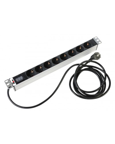 Блок розеток 1U, 8 розеток Schuko Rem R-16-8S-AM-440-3 в Стерлитамаке Блоки розеток Pintop.ru