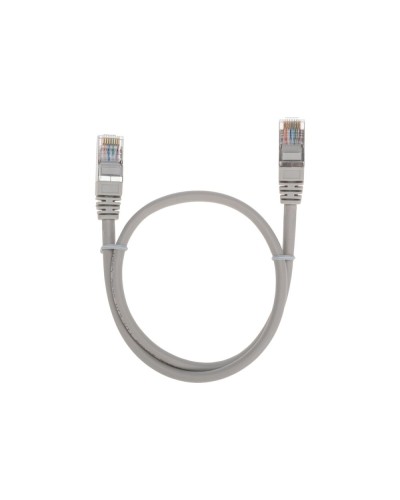 Патч-корд F/UTP, CAT 5e, RJ45-RJ45, 26AWG, LSZH, серый, 0,5м REXANT 02-0110-05 в Стерлитамаке Патчкорды (медные) Pintop.ru