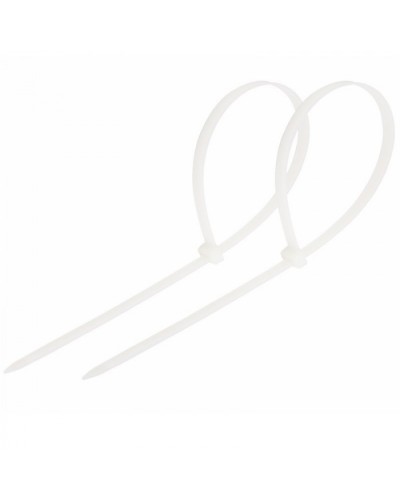 Хомут-стяжка нейлоновый 5х400 мм белый (100шт/уп) REXANT 07-0400 в Стерлитамаке Стяжки-хомуты Pintop.ru