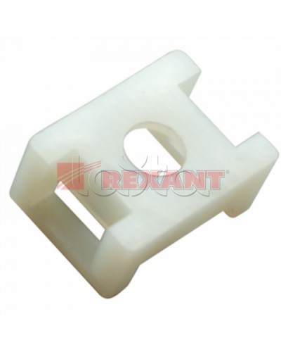 Площадка для крепления стяжки 22.2x16мм БЕЛАЯ 100 шт (10шт/уп) REXANT 07-2102 в Стерлитамаке Стяжки-хомуты Pintop.ru