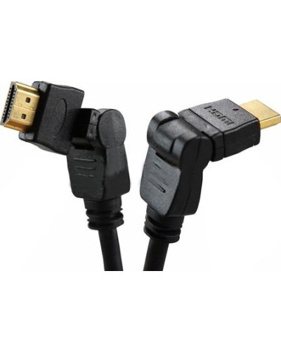 Шнур HDMI - HDMI gold 2 м с фильтрами угловой 360° (10шт/уп) REXANT 17-6204-3 в Стерлитамаке Патч-корды и пигтейлы Pintop.ru