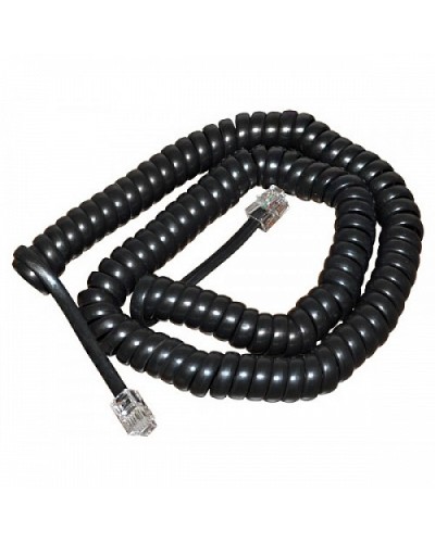 Шнур витой трубочный телефонный чёрный 2 м (10шт/уп) REXANT 18-2023 в Стерлитамаке Дополнительное оборудование для сетей Pintop.ru