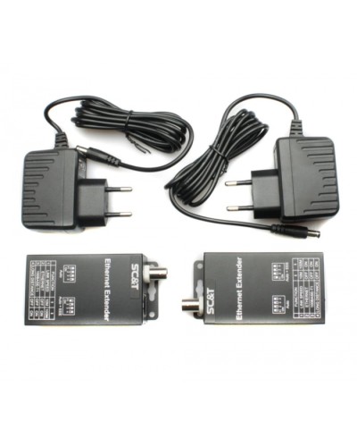 Комплект удлинителей Ethernet по коаксиальному кабелю до 1000м SC&T IP09CK в Стерлитамаке Видеоусилители, Модуляторы, Делители Pintop.ru