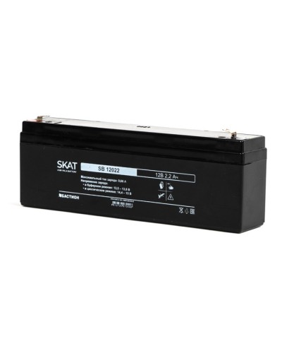 Бастион SKAT SB 12022 АКБ свинцово-кислотная тип AGM 12V 2,2Ач Iзар.0,66 А, ножевые клеммы в Стерлитамаке Электротехническое оборудование Pintop.ru