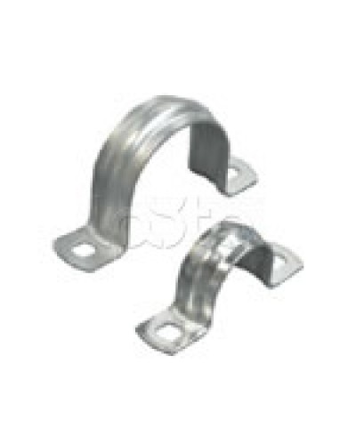 Скоба оцинкованная с двумя отверстиями для трубы D20мм, м.о.6,5-5,0мм (1уп=100шт) Экопласт (43620P) в Стерлитамаке Держатели, клипсы, скобы Pintop.ru