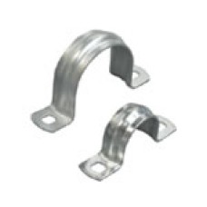 Скоба оцинкованная двулапковая для трубы D50мм (50 шт/уп) Экопласт 43650-50