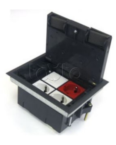 Люк в пол на 4 модуля (45х45 мм), с суппортом и коробкой, стальной Экопласт 70040 в Стерлитамаке Системы лючков и колонн Pintop.ru