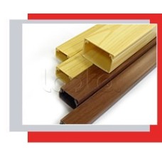 Миниканал 12x12 серия MEX с текстурой дерева (орех) Экопласт 77021N-2