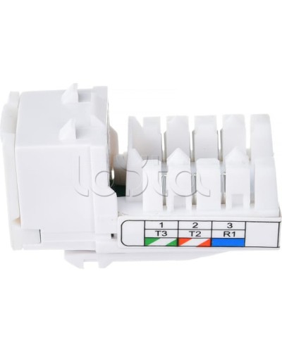 Механизм розетки телефонной (6 контактов) RJ-12 LK45 (Экопласт) (855600) в Стерлитамаке Розетки компьютерные и телефонные Pintop.ru