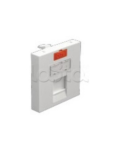 Лицевая панель информационной розетки, 1 вход, белый, 45 х 45 мм 2 модуля Экопласт (87013) в Стерлитамаке Аксессуары для кабель-канала Pintop.ru