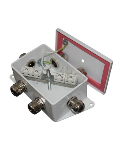 Коробка монтажная огнестойкая Гефест КМ-О (6к)-IP66-d, четыре ввода 120х80х68 в Стерлитамаке Распределительные коробки Pintop.ru