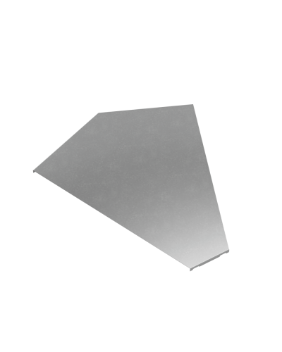 Крышка горизонтального угла 45 гр. 600 мм ПЛЮС КМ-Профиль (KGLplus45-600) в Стерлитамаке Аксессуары для лотков Pintop.ru