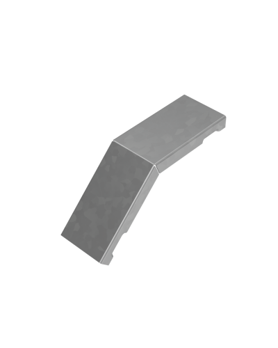 Крышка внешнего вертикального угла 45 гр. 50 мм ПЛЮС INOX304 КМ-Профиль (KVLplus45-50 INOX304) в Стерлитамаке Аксессуары для лотков Pintop.ru