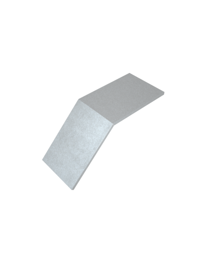 Крышка лестничного вертикального внешнего угла 45 гр. 700 мм HD85 КМ-профиль (KLVL45-700 HD85) в Стерлитамаке Аксессуары для лотков Pintop.ru