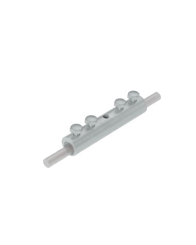Четырехболтовой сквозной соединитель прутка Ø 5-10 мм КМ-Профиль (4SS-D5-10) в Стерлитамаке Крепеж Pintop.ru