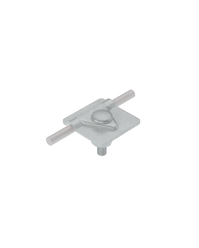 Универсальный соединитель для прутка Ø 5-10 мм с 1 пластиной 40х40 мм КМ-Профиль (USM-D5-10) в Стерлитамаке Аксессуары для лотков Pintop.ru