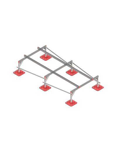 Опорная конструкция для установки оборудования TECHNORAPTOR FOOT 1500х3000 тип 1 КМ-профиль (KM-TR-F-SSEI-1500-3000-1) в Стерлитамаке Системы видеонаблюдения Pintop.ru