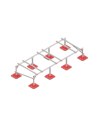 Опорная конструкция для установки оборудования TECHNORAPTOR FOOT 3000х1200 тип 1 КМ-профиль (KM-TR-F-SSEI-3000-1200-1) в Стерлитамаке Системы видеонаблюдения Pintop.ru