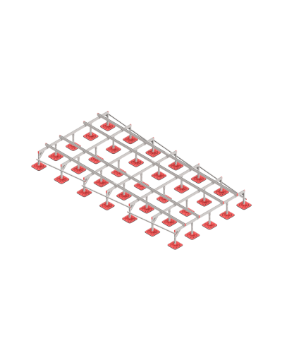 Опорная конструкция для установки оборудования TECHNORAPTOR FOOT 3000х6000 тип 2 КМ-профиль (KM-TR-F-SSEI-3000-6000-2) в Стерлитамаке Системы видеонаблюдения Pintop.ru