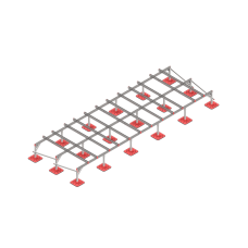 Опорная конструкция для установки оборудования TECHNORAPTOR FOOT 6000х2000 КМ-профиль (KM-TR-F-SSEI-6000-2000)