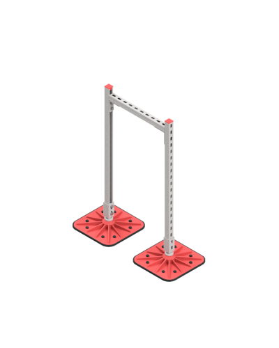Опорная конструкция для горизонтальных прямоугольных воздуховодов и металлических лотков кабеленесущих систем TECHNORAPTOR FOOT 500х1000 HD КМ-профиль (KM-TR-F-SSHRAD-500-1000 HD) в Стерлитамаке Системы видеонаблюдения Pintop.ru