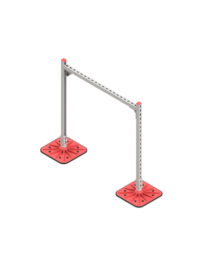 Опорная конструкция для горизонтальных прямоугольных воздуховодов и металлических лотков кабеленесущих систем TECHNORAPTOR FOOT 1000х1000 КМ-профиль (KM-TR-F-SSHRAD-1000-1000) в Стерлитамаке Системы видеонаблюдения Pintop.ru