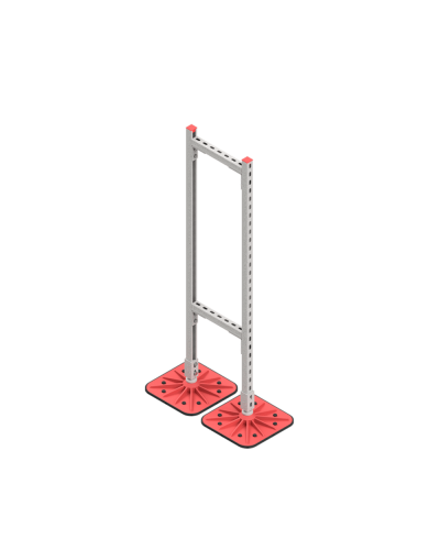 Опорная конструкция для горизонтальных прямоугольных воздуховодов и металлических лотков кабеленесущих систем TECHNORAPTOR FOOT 350х1500 HD КМ-профиль (KM-TR-F-SSHRAD-350-1500 HD) в Стерлитамаке Системы видеонаблюдения Pintop.ru