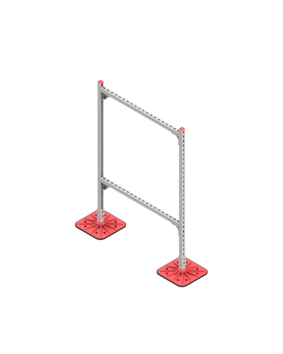 Опорная конструкция для горизонтальных прямоугольных воздуховодов и металлических лотков кабеленесущих систем TECHNORAPTOR FOOT 1000х1500 HD КМ-профиль (KM-TR-F-SSHRAD-1000-1500 HD) в Стерлитамаке Системы видеонаблюдения Pintop.ru