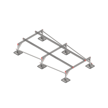 Опорная конструкция для установки оборудования TECHNORAPTOR STEELFOOT 1500х3000 тип 1 КМ-профиль (KM-TR-STF-SSEI-1500-3000-1)