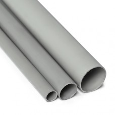 Труба гладкая самозатухающая ПВХ д.25 мм (3м) цвет серый ПожТехКабель 712-003