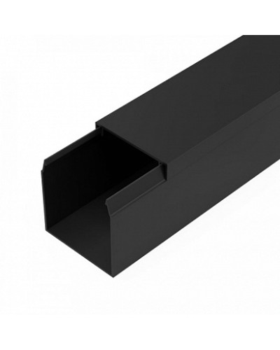 Кабель-канал черный 2-й замок в п/э 40х40 мм (24 м/уп) Промрукав (PR03.0216) в Стерлитамаке Огнестойкие кабельные линии Pintop.ru