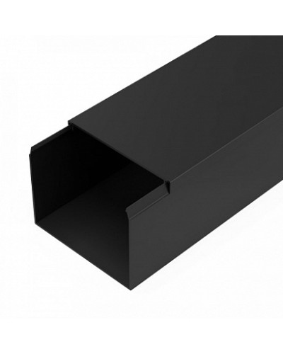 Кабель-канал черный 2-й замок в п/э 80х60 мм (8 м/уп) Промрукав (PR03.0220) в Стерлитамаке Огнестойкие кабельные линии Pintop.ru