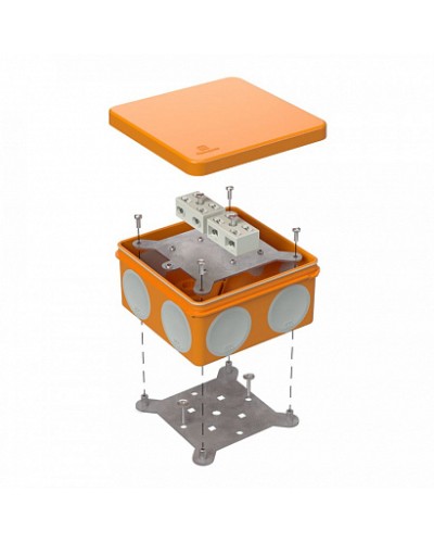 Коробка огнестойкая для о/п двухкомпонентная 60-0300-FR6.0-4-4-Р Е15-Е60 100х100х50 Промрукав (60-0300-FR6.0-4-4-Р) в Стерлитамаке Огнестойкие кабельные линии Pintop.ru