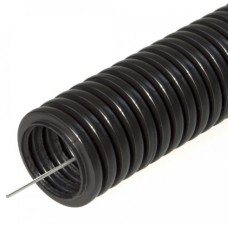 Труба гофрированная ПНД легкая 350 Н безгалогенная (HF) стойкая к ультрафиолету черная с/з д20 (10м/уп) Промрукав (PR02.0123)
