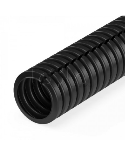 Труба гофр ПА негорючая (НГ) ст к ультраф разрезная черная dвн 7 мм, dнар 10 мм (10м/уп) Промрукав (PR02.0324) в Стерлитамаке Труба гофрированная Pintop.ru