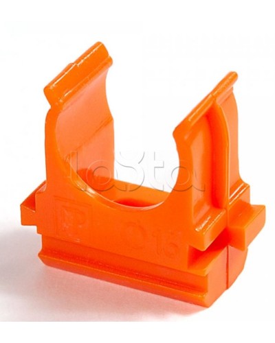 Крепёж-клипса для труб АБС-пластик оранжевая д20 в малой упаковке (10шт/1000шт уп/кор) Промрукав (PR13.0067) в Стерлитамаке Держатели, клипсы, скобы Pintop.ru