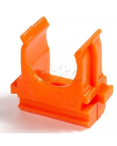 Крепёж-клипса для труб АБС-пластик оранжевая д25 в малой упаковке (10шт/500шт уп/кор) Промрукав (PR13.0068) в Стерлитамаке Держатели, клипсы, скобы Pintop.ru