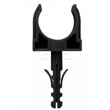 Крепеж-клипса с дюбелем черная д16 в малой упаковке (10шт/900шт уп/кор) Промрукав (PR13.0303)