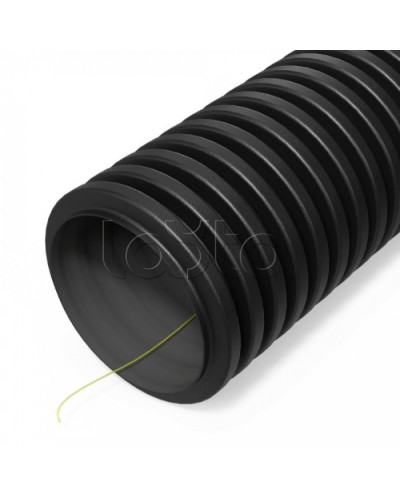 Труба гофр двустенная ПНД гибкая тип 450 (SN12) ст к ультраф с/з черная d110 мм (50м/уп) Промрукав (PR15.0309) в Стерлитамаке Труба гофрированная Pintop.ru