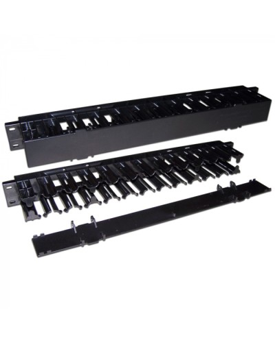 Кабельный органайзер 19 пластиковый, c крышкой, 1U LANMASTER (LAN-ORG/CVP-1U) в Стерлитамаке Кабельные органайзеры Pintop.ru